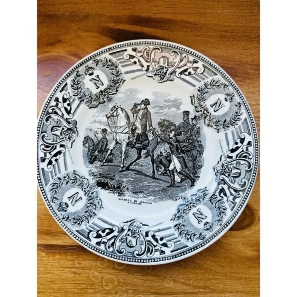 Boch Freres La Louviere Napoleanic‎ Wars Commemorative Plate